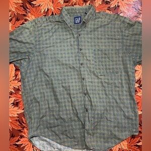 Vintage GAP Short Sleeve Floral Button Down XL